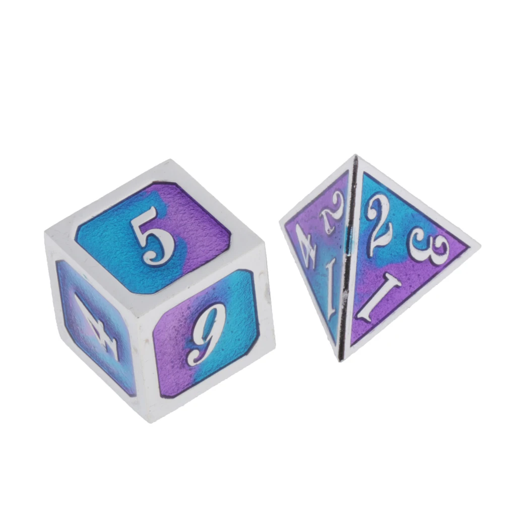 7 Pcs Polyhedral Dice Set D4 D6 D8 D10 D12 D20 Game Dice for Dungeons and Dragons Pathfinder DND RPG MTG Table Gaming Dices
