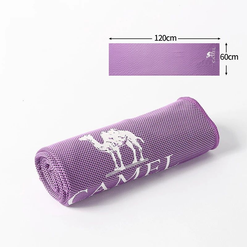 CAMEL Плавательный спорт тренажерный зал Йога Охлаждение Бег открытый пляж 3 цвета 120 см X 60 см лето - Цвет: 60CM Purple