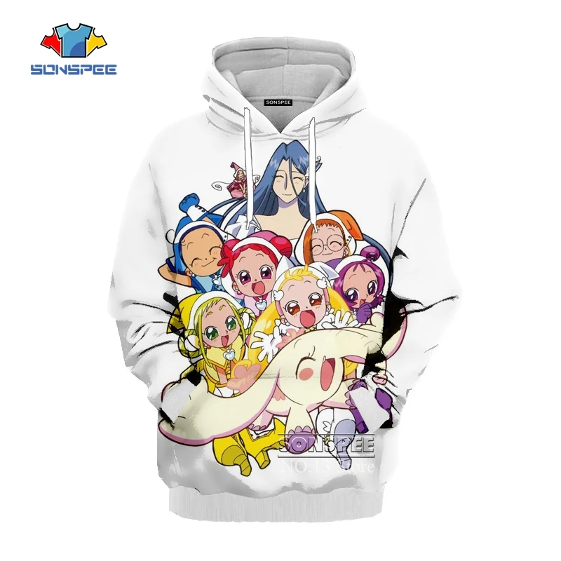 SONSPEE Ojamajo Doremi Harajuku Men Women Unisex 3D Clothes Hooded Hoodies Plus size 7XL Cap Hoody Sweatshirt jumper Cartoon ins (4)