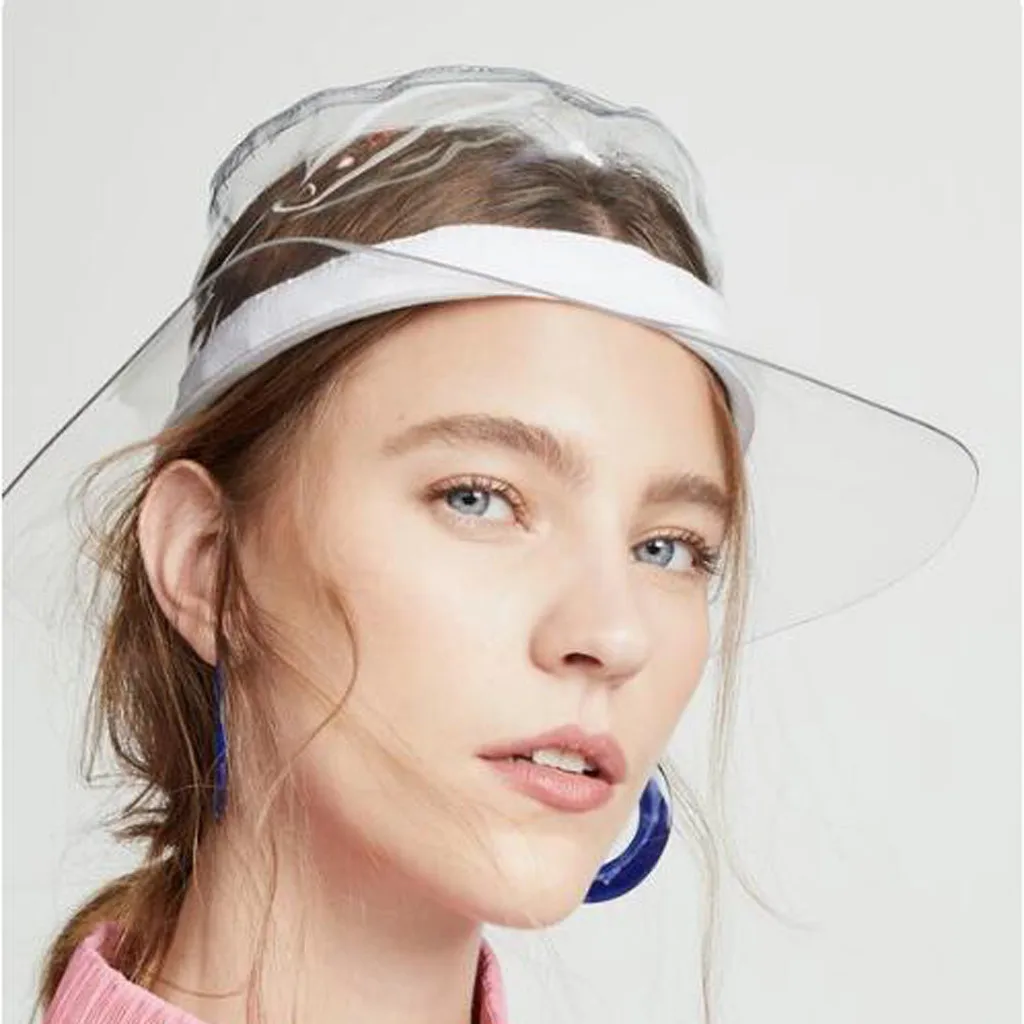Женский мягкий пластиковый прозрачный головной убор солнцезащитный козырек ПВХ прозрачный желе ведро шляпа Защита Шапки женская шапка femme ete