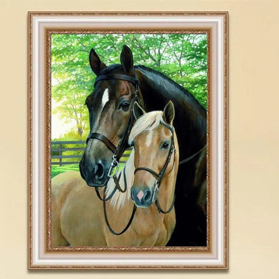 

New Arrival Hot Sale Two Horses - 5D Diamond Embroidery / Diamond Painting Kit