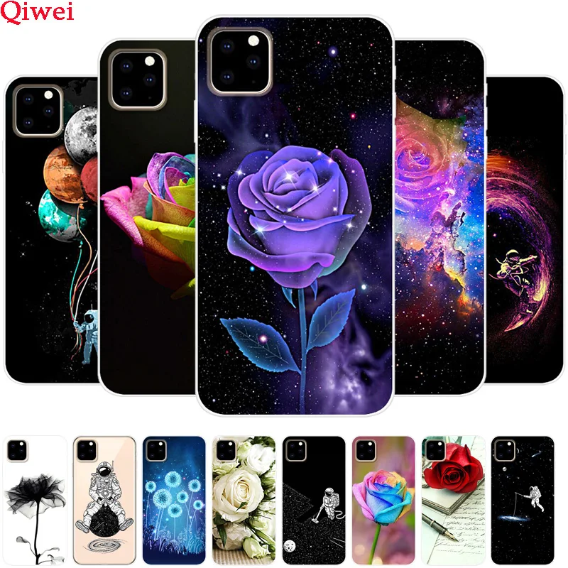 Чехол для iPhone 5 8 6 1 дюйма 2019 мягкая задняя крышка из ТПУ с цветочным рисунком 11