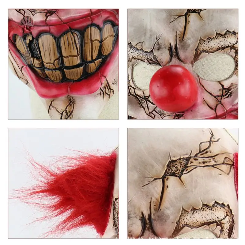 Adult Scary Horror Latex Face Mask Rotface Zombies Halloween Costume Clown Mask