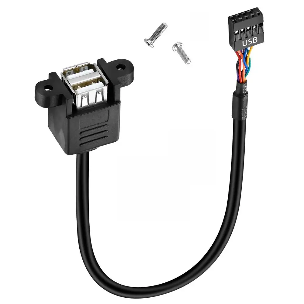Bochara материнская плата 9Pin заголовок к двойной USB 2 0 Женский Кабель для передачи