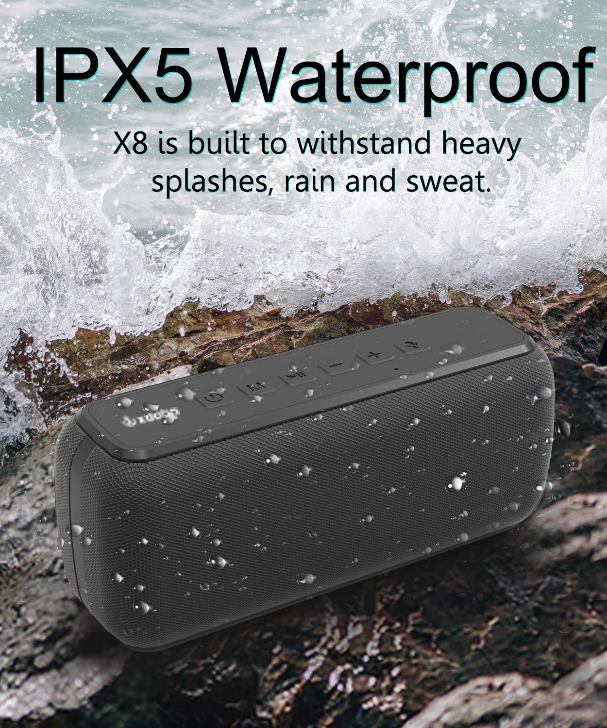 XDOBO X8 60W Portable Speakers Bluetooth-compatiable Bass Subwoofer Wireless Waterproof 6600mAh TWS Function Support TF/AUX 2