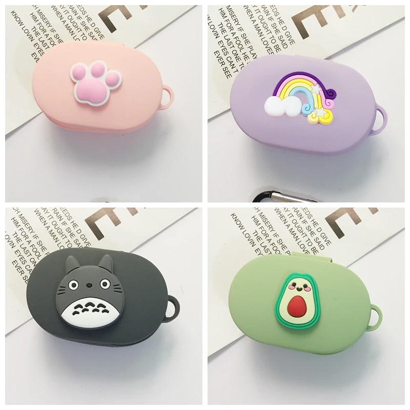 For Xiaomi Redmi AirDots Case cute cat Avocado/flower with Keychain Silicone Earphone Cover for S | Электроника