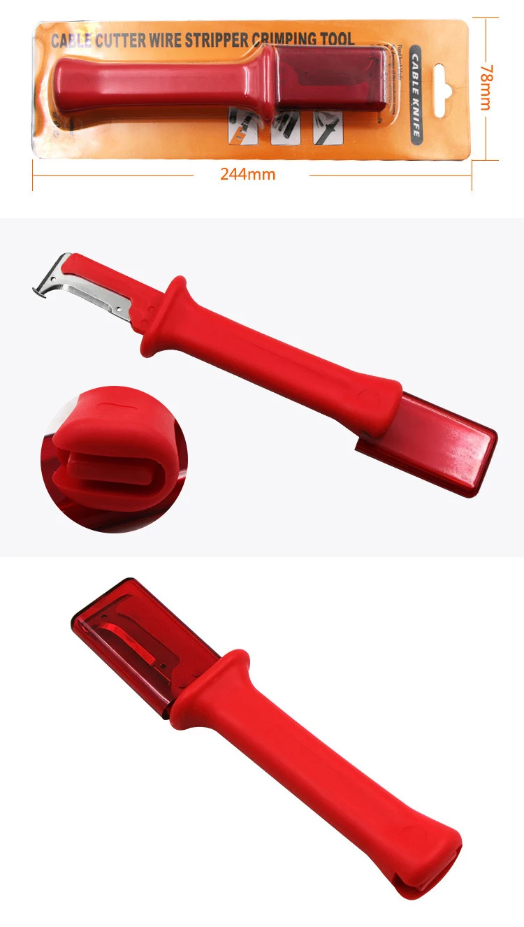 Инструмент для зачистки проводов изолированный нож электрика 1000 в нож для зачистки кабеля прямой изогнутый крючок фиксированное лезвие