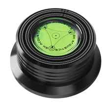 Универсальный 50/60Hz Lp виниловых Аудиодиск проигрыватель стабилизирующий зажим Алюминий Вес зажим с Тесты Скорость пузырь(черный