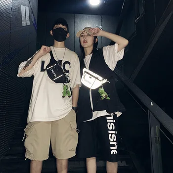 

Korean-style Fashion Night Reflective Men Breast Package Cool Students Casual Shoulder Bag Simple Lightweight WOMEN'S Cross-body