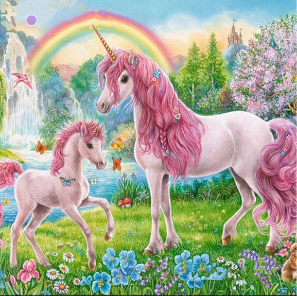 

Unicorn 5D DIY Diamond Painting Embroidery Full Round Drill Anmials Cross Stitch Diamond Kit Mosaic Rhinestones Art Home Decor