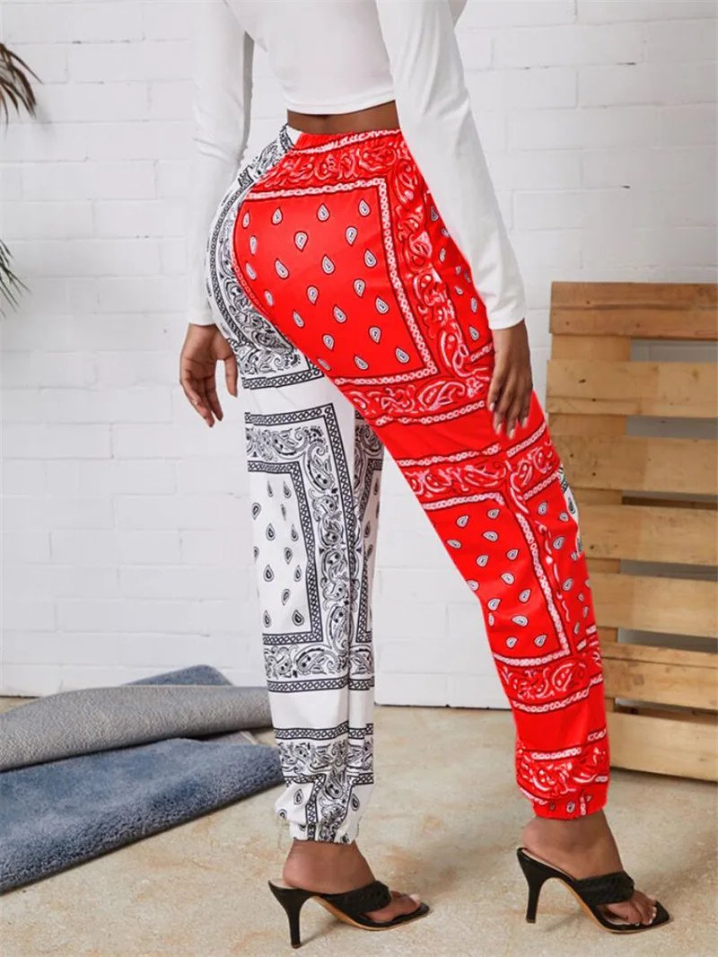 Bandana Print Color Patchwork Women 