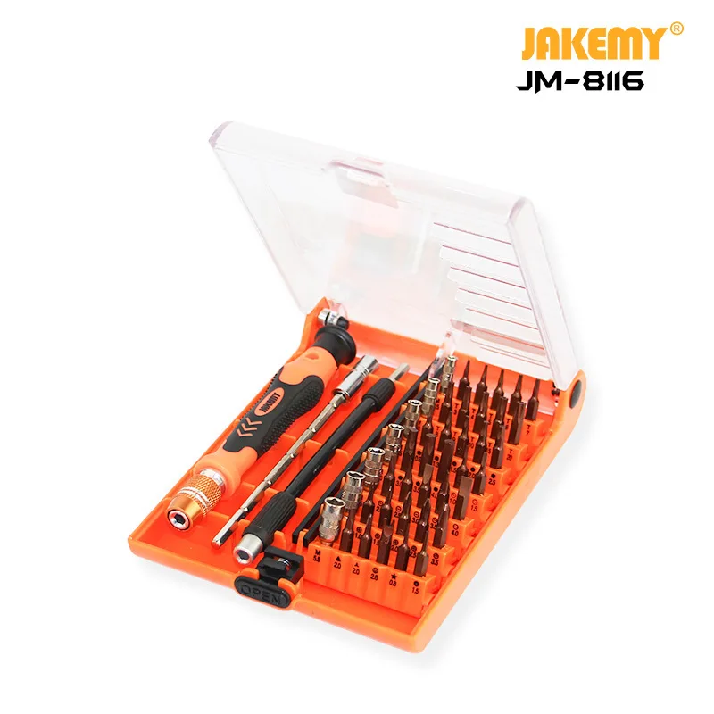 JAKEMY JM-8116 45 шт. в 1 профессиональная S2 Прецизионная отвертка набор настраиваемый DIY инструмент для ремонта электроники - Цвет: JM-8116