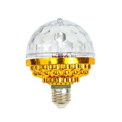 Novo 6w conduziu a lâmpada e27 rgb lâmpada bola mágica luz led discoteca lâmpada led girando rgb colorido lâmpada led de alta qualidade