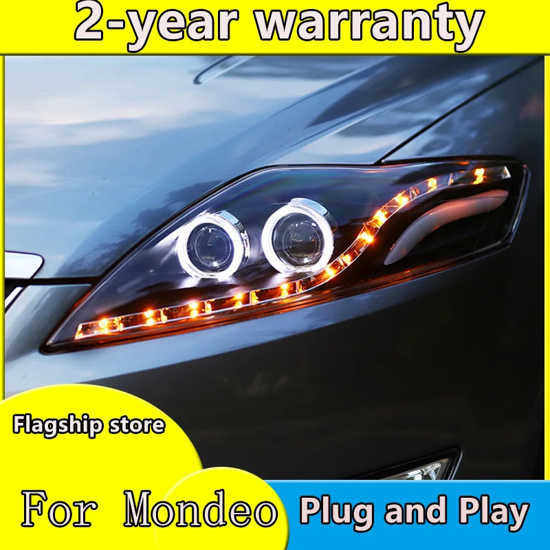 Автомобильный Стайлинг для Светодиодный Mondeo светодиодные фары Новинка 2007-2012 DRL H7
