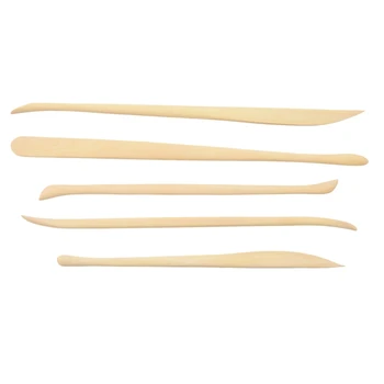 

Set of 5 mini modeling tools boxwood