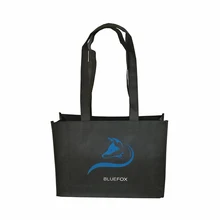 1000 шт./лот шелкография переработанная черная Нетканая хозяйственная сумка с логотипом на заказ для вечерние, свадебные, выставочные аксессуары