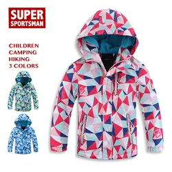 Дети Открытый пеший Туризм Softshell дети флис непромокаемые куртки для маленьких мальчиков и девочек кемпинговая ветровка зимнее пальт