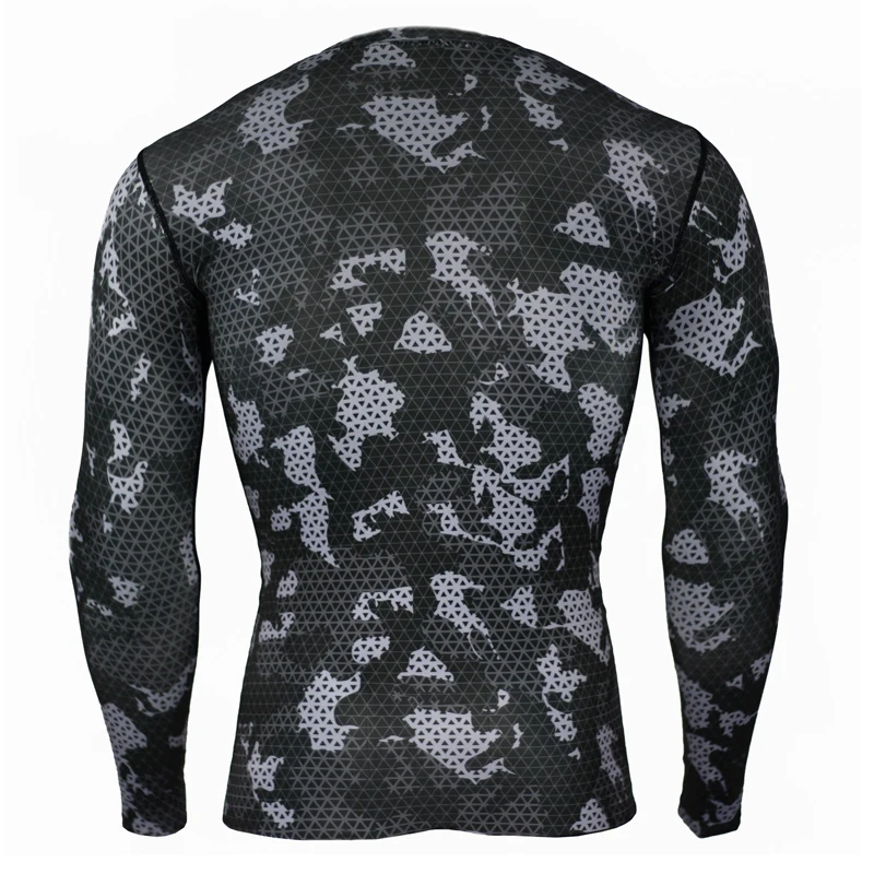 Psvteide Мужская футболка для бега Rashguard для мужчин камуфляжные футболки компрессионная рубашка с длинным рукавом для велоспорта базовый слой Мужская быстросохнущая