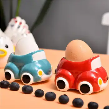 

1pc Children'S Bowl Cute Cartoon Fruit Bowl Egg Holder Ice Cream Bowl Cup Ceramic Car Shape Design For Kids 2 Colors Available