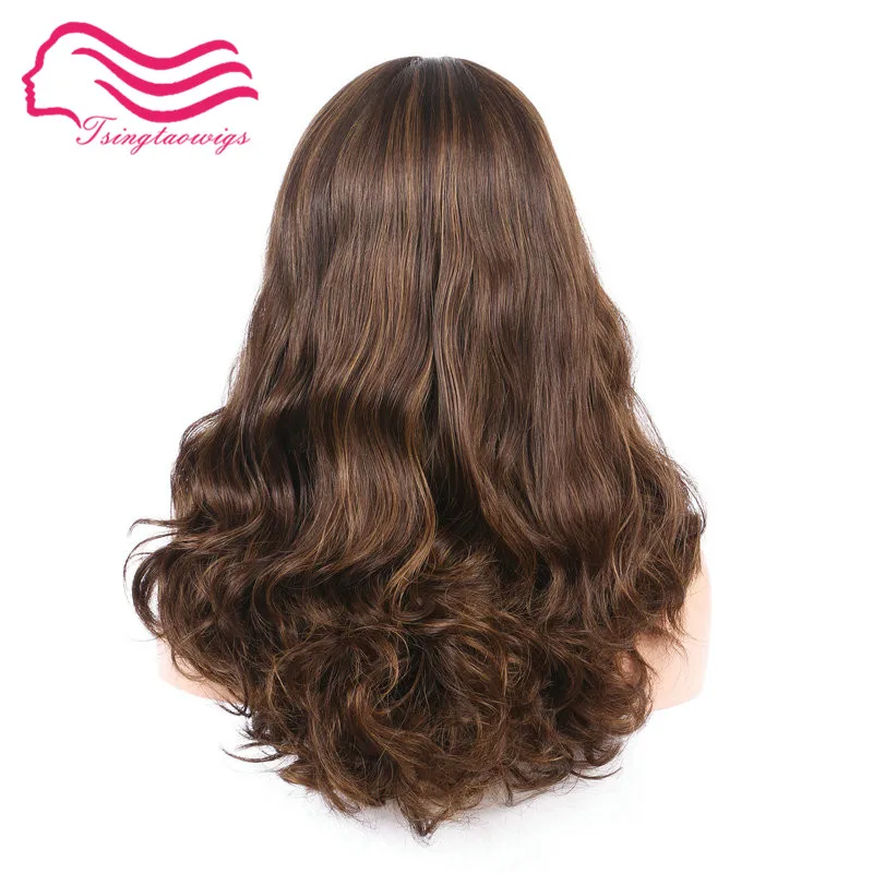 Tsingtaowigs, изготовленные на заказ европейские девственные волосы 26 дюймов длинный слой еврейский парик лучшие Sheitels парики