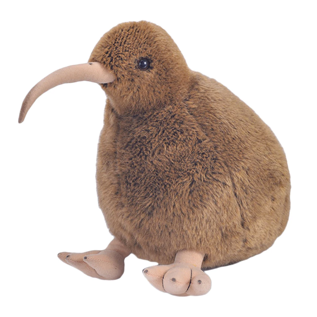 Kiwi Bird, Plush Toy, Lifelike Brown/White Kiwis Plush Toys Lovely Bird Stuffed Animals Toys Birthday Gift 11 inch