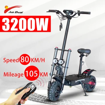 Billig Elektrische Roller 3200W Motor Bicicletas Electricas Para Adulto 110KM 60V Batterie 11Inch Off-Road Reifen Faltbare Roller Eléctrico Trotinette Electrique Adulte Puissant