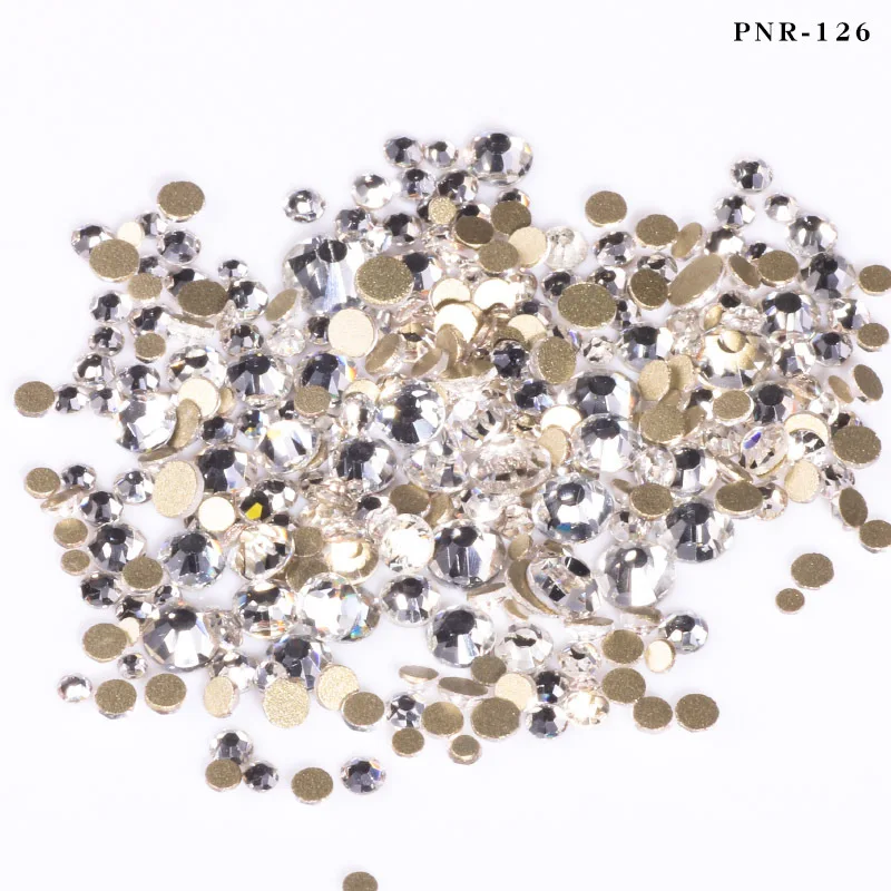 7 PCS Nail drill, nail drill, nail drill, nail drill, nail drill, white AB color flat bottom drill CC221