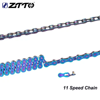 

ZTTO 11Speed SLR Chain 11s EL Colorful chain Road Bicycle ultralight Durable missing link Rainbow for parts K7 MTB Mountain Bike