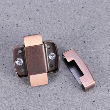 

Universal Device Thicken Latch Protection Zinc Alloy Mini Cabinets Safety Pull Lock Professional Rotate Bolt Buckle With Screws