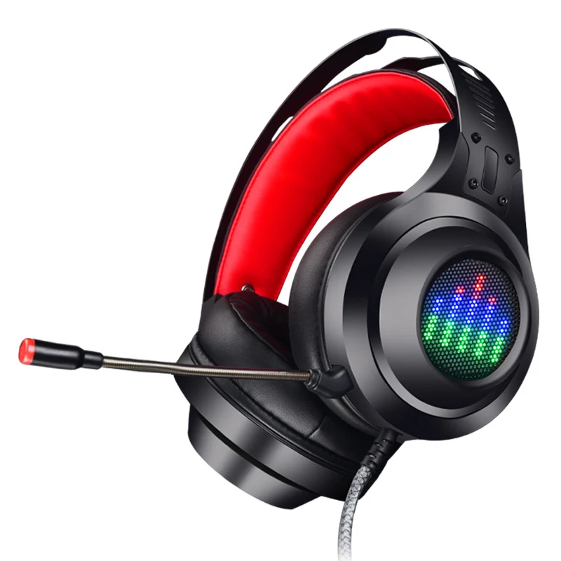  Gaming Headset with Virtual 7.1 Surround Sound Game Headphones With Dancing LED Notes for PC Comput