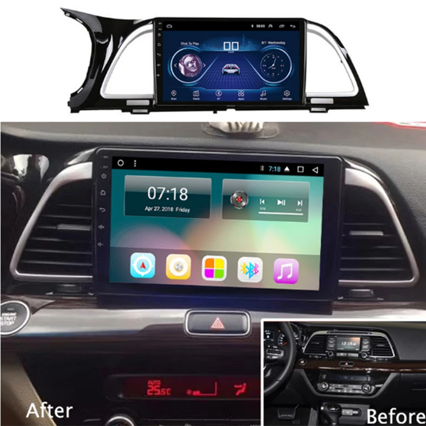 Discount Car radio Android multimedia player For Kia K4 Cachet 2015~2018 Car touch screen GPS Navigation Support Carplay Bluetooth 1