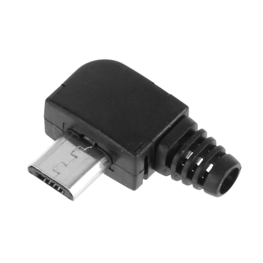 10 Sets5 штырьковый угловой разъем Micro USB штекер комплект с черной крышкой припоя Jack