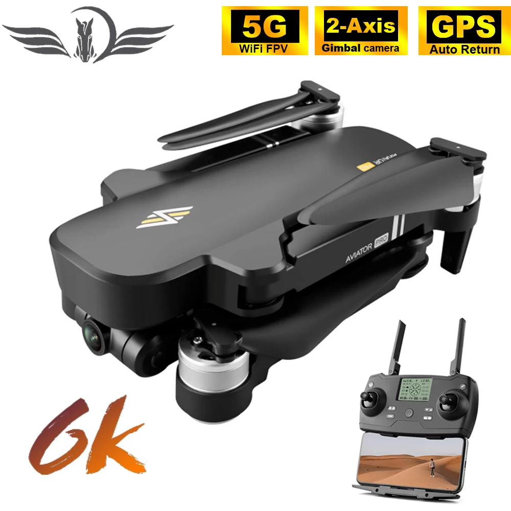 US $128.05 Fema Professional Camera Drone 6k Hd 2Axis Gimbal Camera 5g Wifi Fpv Supports Tf Card Gps Drones Long Distance 2km Pk Sg906 Pro