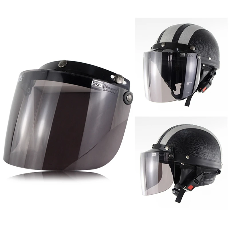

Motorcycle Visor High Clear UC CUT Dustproof Retro Half Face Open Face Motorbike Helmet Visor Shield Caoco Moto Galsses Shield