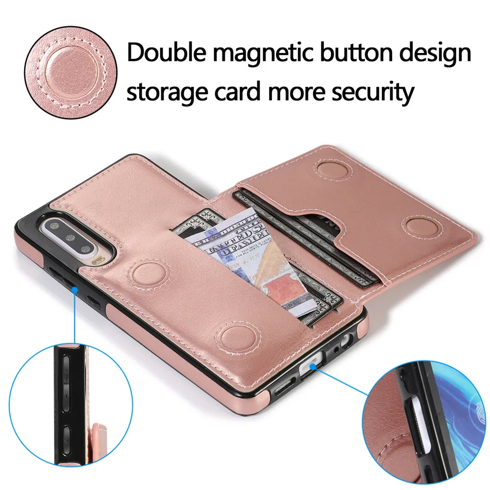 Чехол-Кошелек для Hauwei P30 mate 20 mate 20 Pro Lite Nova 4e, кредитный держатель для карт, Роскошный Кожаный противоударный защитный чехол-подставка