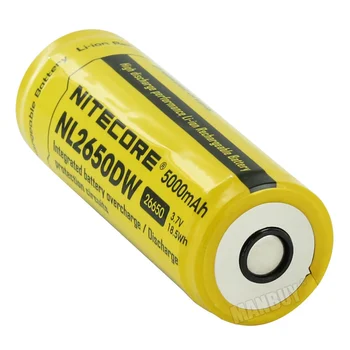 

2020 Nitecore NL2650DW 26650 5000mAh 3.7V 18.5Wh Protected Lithium-Ion (Li-ion) Custom Rechargeable Battery for R40 Flashlight