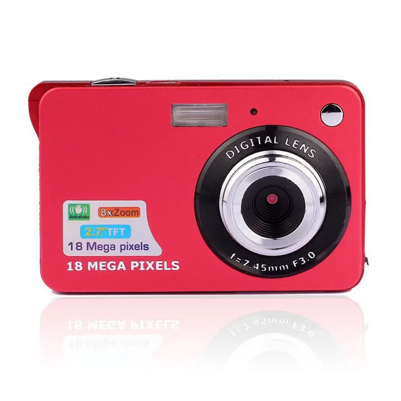 

Newest 18Mp Max 5Mp CMOS Sensor Digital Cameras 8x Digital Zoom Rechareable Lithium Battery 2.7 inch free shipping