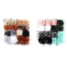 10 см шарик для волос для вязания шапка сумка с шарфом съемный пушистый шар 16 шт. набор волос шар съемный пушистый шар Сумка вязаная HatAccessories