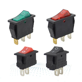 

1/5 PCS KCD1 2PIin 3Pin Boat Car Rocker Switch 6A/10A 250V/125V AC Red Yellow Green Blue black Button Best Price KCD1