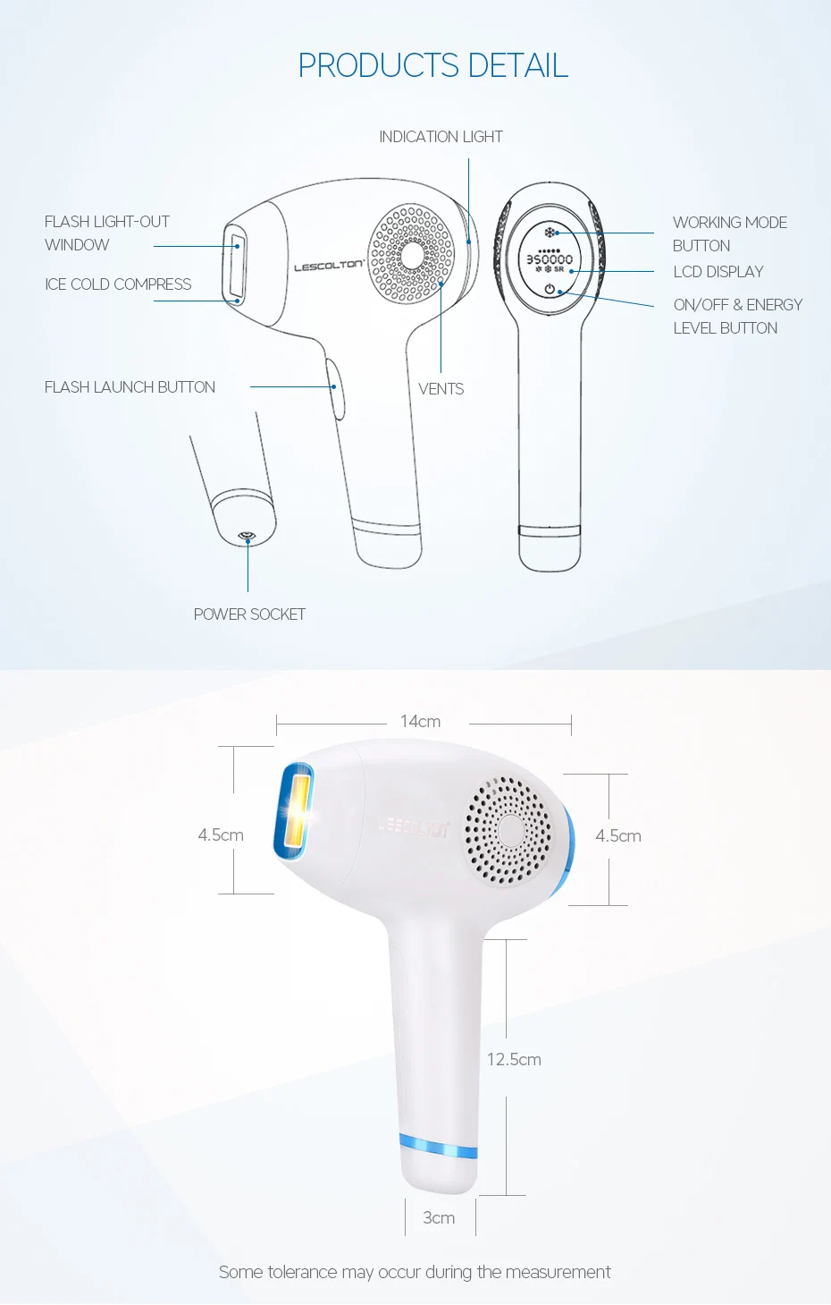 Lescolton 3 в 1 IPL эпилятор для удаления волос Synchro ICE Cold, постоянный лазер для дома, триммер для бикини