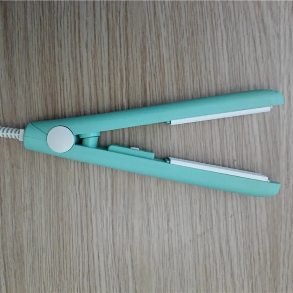

Mini Hair Straightening Iron Splint Dry & Wet Alloy Heating Board Fringe Curling Straightener DIY Electric Hair Styling Tools