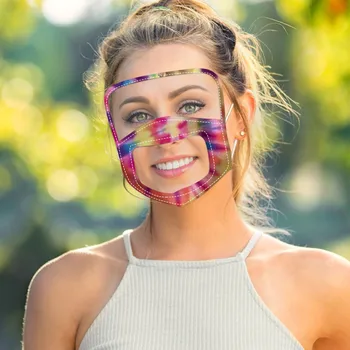 

Transparent Face Mask With Eye Shield Mask With Visible Expression Face Cover Mouth Muffle Skin Care Mascarilla Reutilizable