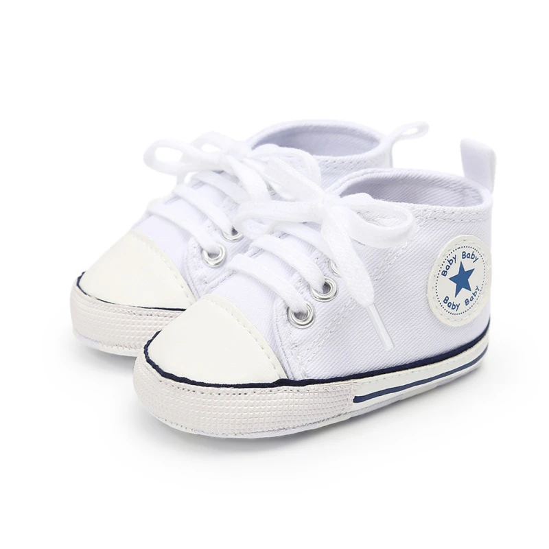 Детская обувь; классическая парусиновая обувь для маленьких мальчиков; Весенняя хлопковая обувь с ремешками для новорожденных мальчиков и девочек; обувь для первых шагов - Цвет: Слоновая кость