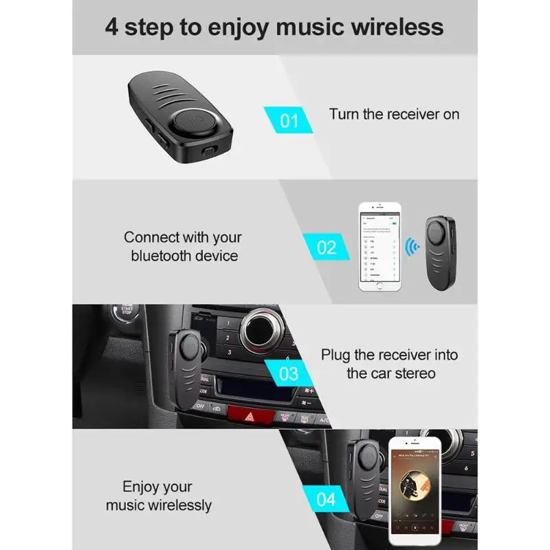 3,5 мм Bluetooth 5,0 аудио музыкальный приемник автомобильный комплект заряжаемый микрофон громкой связи вызов беспроводной стерео динамик наушники