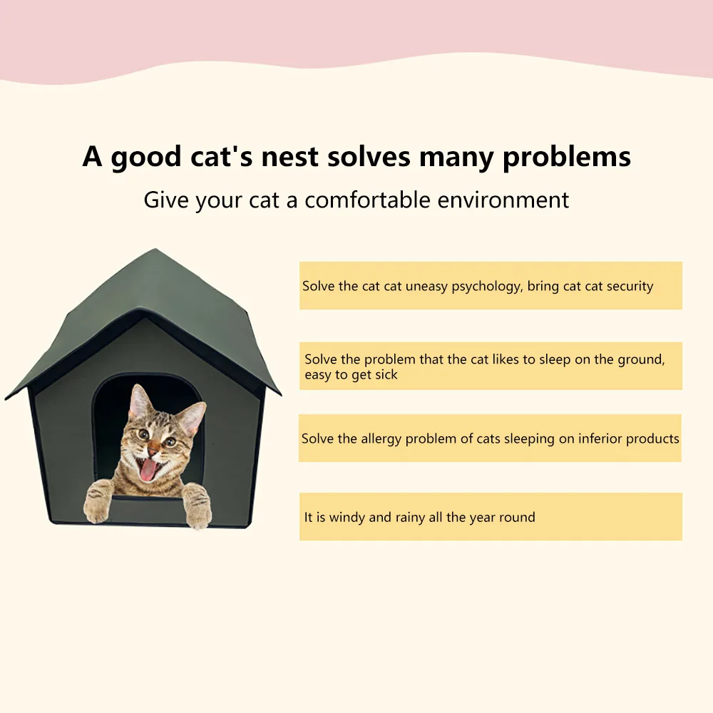 Waterproof Cat Litter Kennel Stray Cat Litter Outdoor House Outdoor Rainproof Dog House Villa Tent