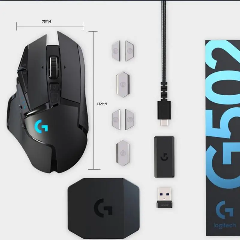 Беспроводная игровая мышь logitech G502 HERO LIGHTSPEED, макропрограммирование 16000 dpi, Регулируемая 11 клавиш RGB