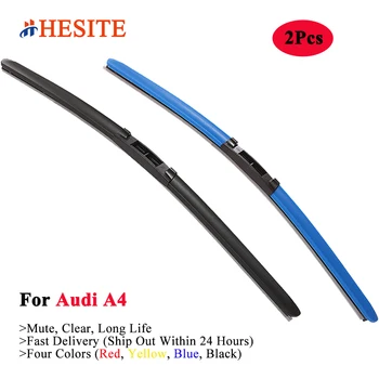 

HESITE Colorful Windshield Wiper Blades For Audi A4 B5 B6 B7 B8 B9 Avant Allroad Quatro S4 RS4 Model Car Accessories 2016 2017