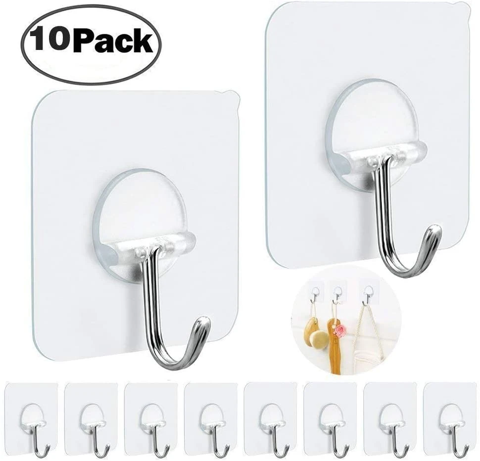 Heavy Duty Wall Hangers Without Nails 15 Pounds 180 Degree Rotating