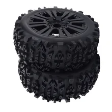 

2 Pieces RC Buggy Wheel Rim Rubber Tires for 1/8 RC Car Truggy Replacement