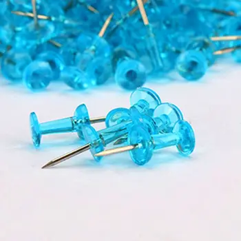 

200PCS Clear Plastic Push Pins Decorative Colored Map Thumb Tacks DXAC